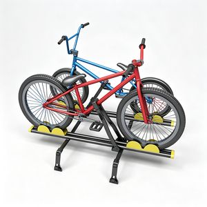 Bicycle Bike Parking Rack Adjustable Design Floor Mounted Powder Coated Steel Simple Weatherproof Customized Indoor Gym