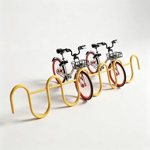 Bicycle Bike Parking Rack Wave Design Powder Coated Steel Anti Rust Durable New Arrival Customized Street Equipment