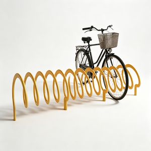 Bicycle Bike Parking Rack Inverted U Shape Floor Standing Powder Coated Steel Base Plate Community Residential Indoor Area