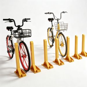 Bicycle Bike Parking Rack Vertical Design Space Saving Powder Coated Steel OEM Base Plate Manufacture Sidewalk Station Equipment