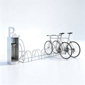 Bicycle Bike Parking Rack Arc Design Stainless Steel Weatherproof Durable Wheel Guide Urban Area