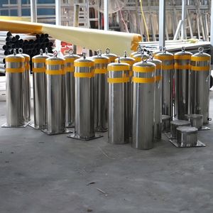 Stainless Steel Warning Bollard with Reflective Bands for Parking Street Outdoor Traffic Safety Road with Remote Control Heavy Duty Design