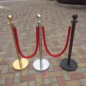 Crowd Control Stainless Stanchion Post with Red Velvet Rope for Hotel Lobby Road Driveway Entrance Sidewalk Parking with Custom Size