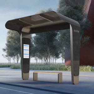 Intelligent Street Furniture Bus Stop Shelter Smart Solar Bus Station Bus Shelter