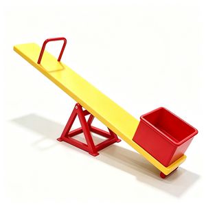 Pet Training Dog Park Seesaw Counterweight Frame Yellow Red Steel Powder Coated Outdoor