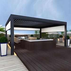 Motorized Garden Louvered Pergola Aluminum Patio Cover Wholesale