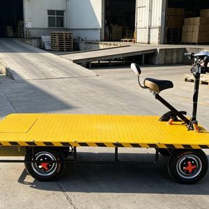 Seated Guardrail Large Electric Trolley for Construction Site Logistics Industrial Outdoor Farm Orchard Warehouse with Custom Size Powder Coated Finish