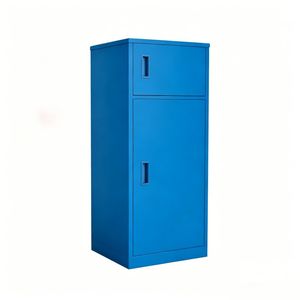 Blue Two Tier Metal Tall Storage Locker for Home Package Storage Apartment School Office Park Outdoor Porch with Lockable Door