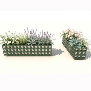 Custom Size Metal Garden Flower Planter Box for Park Project