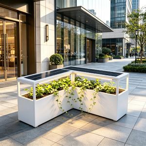 Custom Stainless Steel Commercial Flower Pot Box Garden Planter