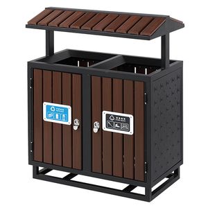 Powder Coated Outdoor Holder for Rubbish Garbage Waste Trash Bin